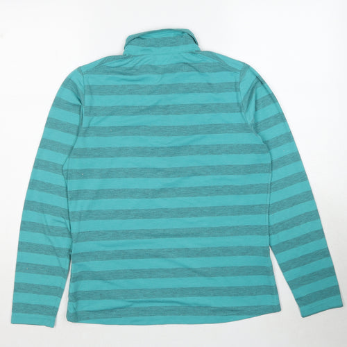 Rohan Womens Blue Striped Polyester Pullover Sweatshirt Size 12 Pullover