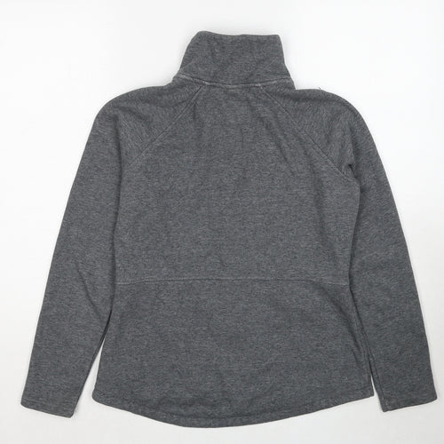 Skechers Womens Grey Polyester Full Zip Sweatshirt Size S Zip