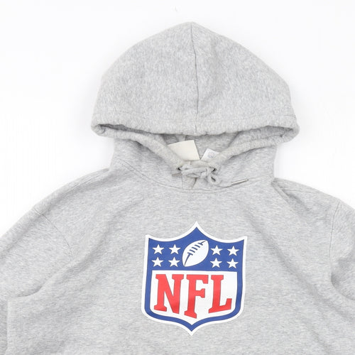 H&M Mens Grey Cotton Pullover Hoodie Size S - NFL