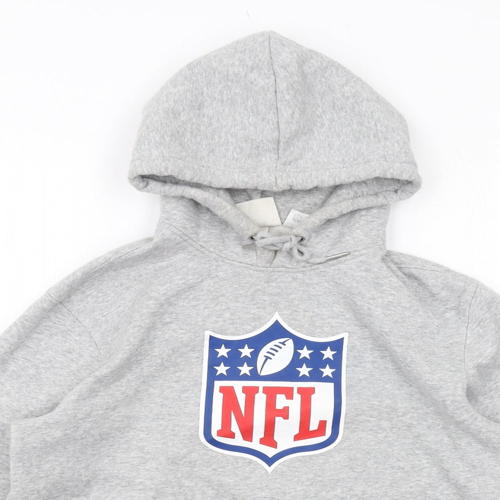 H&M Mens Grey Cotton Pullover Hoodie Size S - NFL