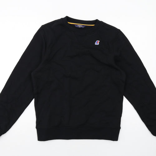 K-Way Mens Black Cotton Pullover Sweatshirt Size S