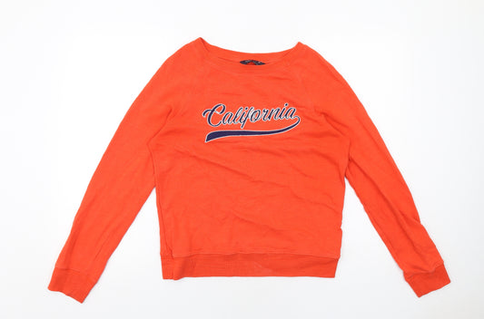 Marks and Spencer Womens Orange Cotton Pullover Sweatshirt Size 6 Pullover - California