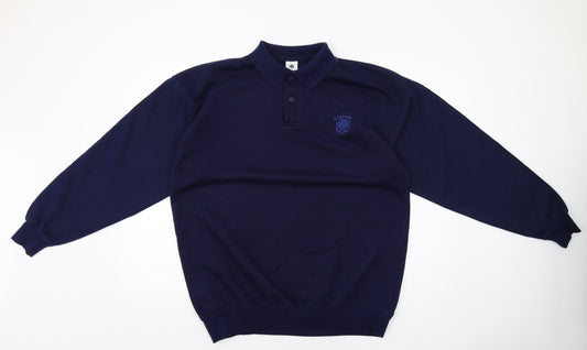 Whytes Mens Blue Acrylic Pullover Sweatshirt Size XL
