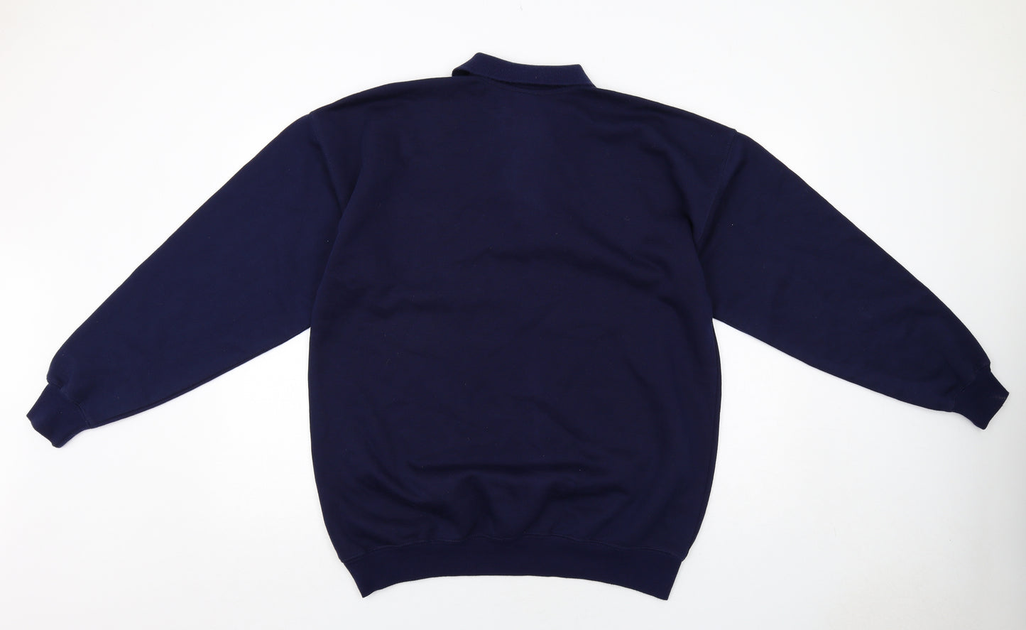 Whytes Mens Blue Acrylic Pullover Sweatshirt Size XL