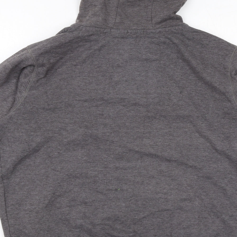 Superdry Mens Grey Polyester Full Zip Hoodie Size M