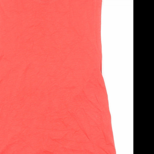 Whistles Womens Red Cotton Basic Tank Size S Round Neck