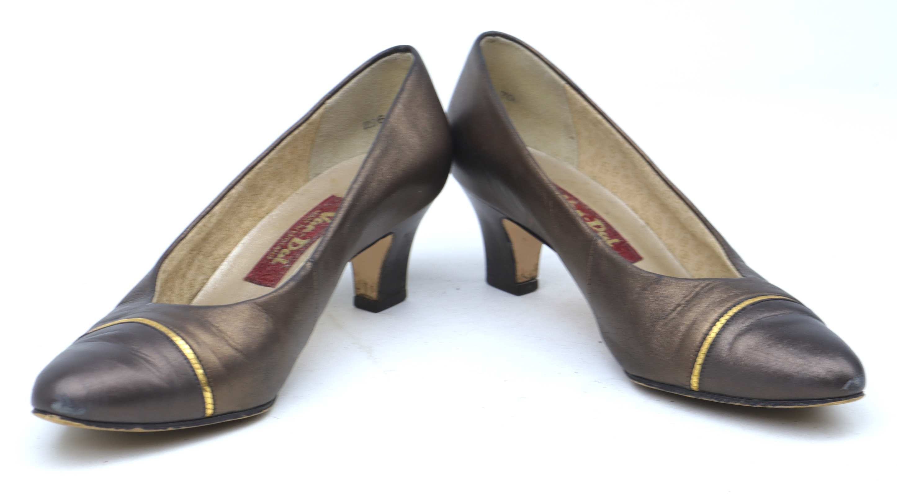 Buy CATWALK Bronze Solid Heels Online