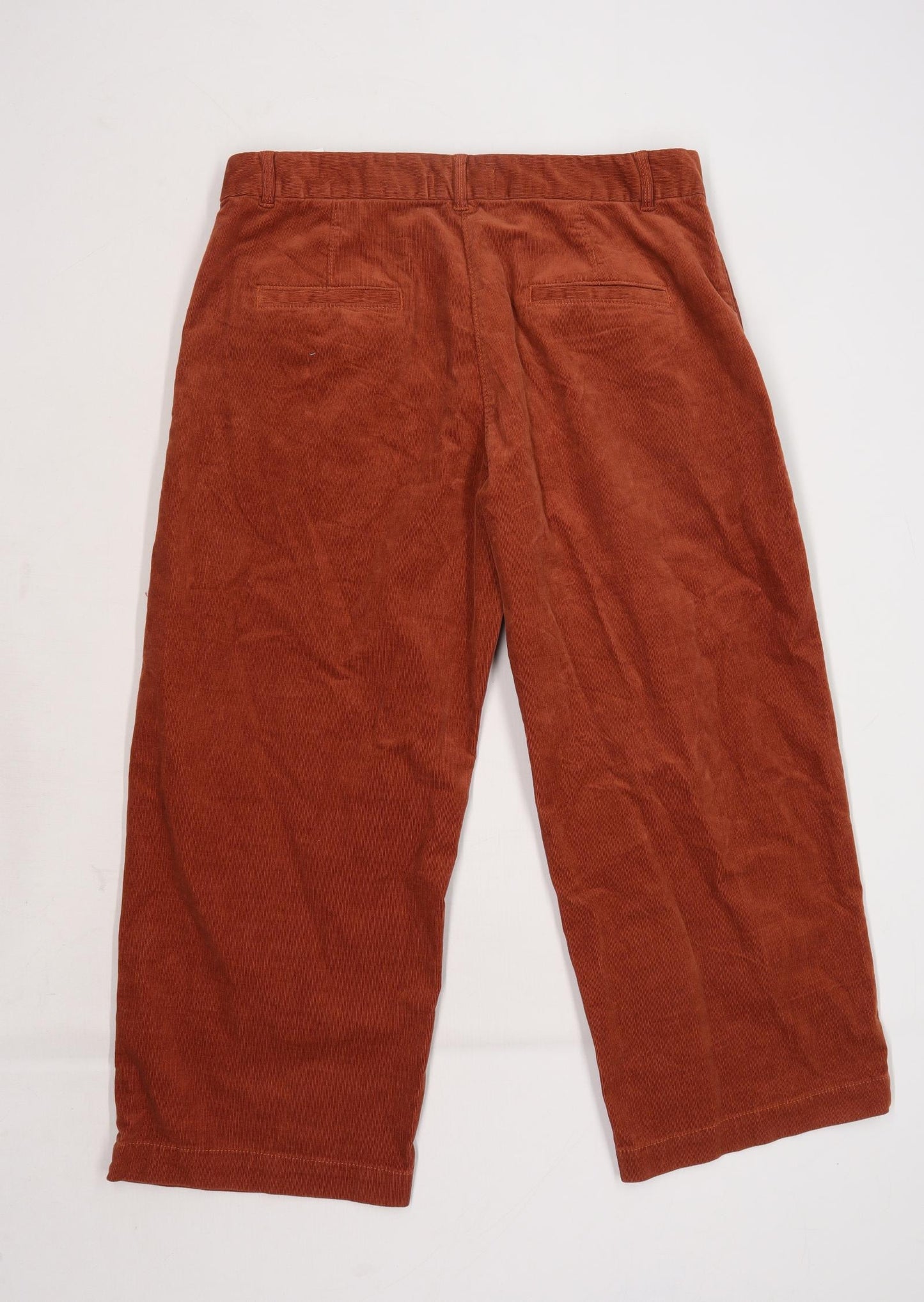 Per Una Womens Brown  Corduroy Cropped Trousers Size 14 L25 in