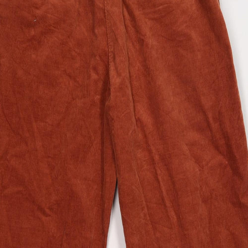 Per Una Womens Brown  Corduroy Cropped Trousers Size 14 L25 in
