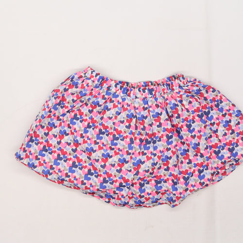Gap Girls Pink   Pleated Skirt Size 6-7 Years - Love heart print