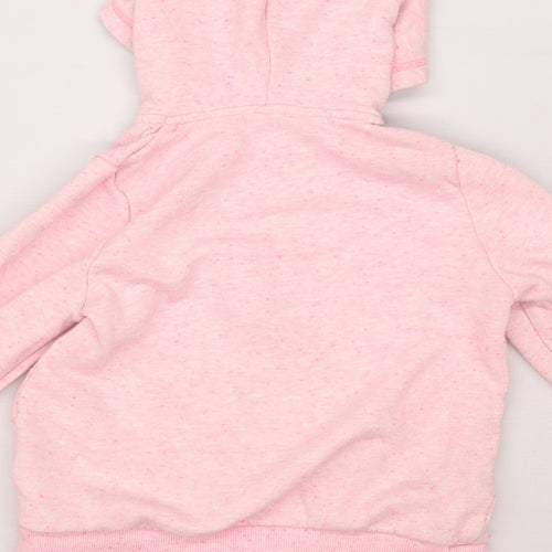 H&M Girls Pink   Full Zip Hoodie Size 7-8 Years