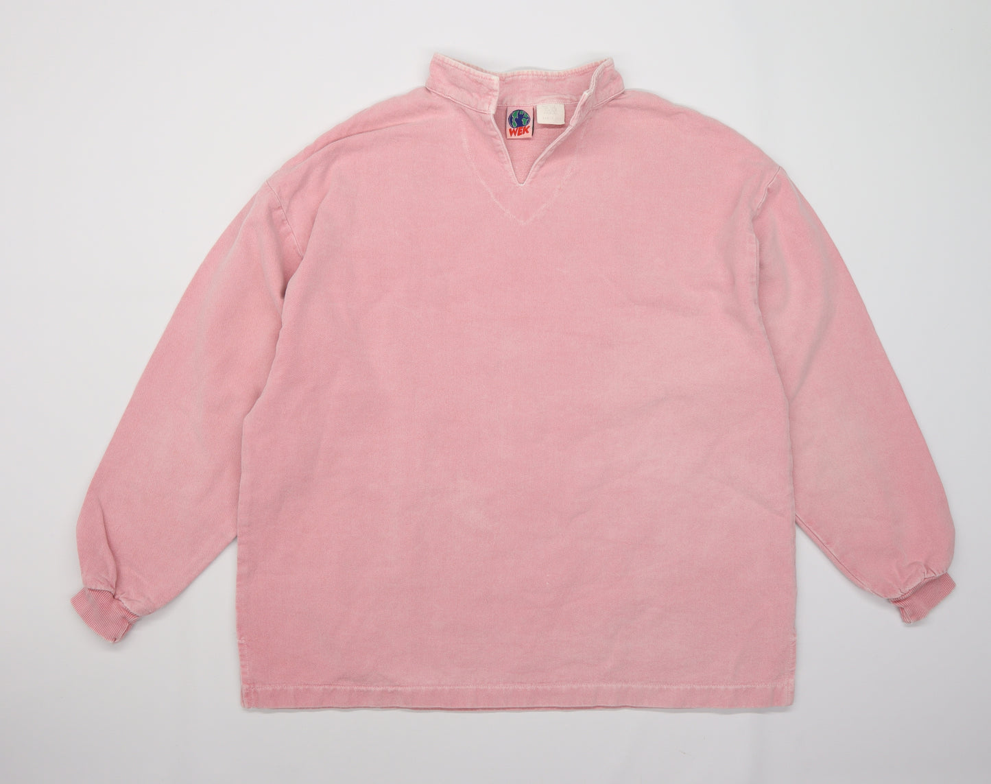 WEK Womens Pink  Denim Pullover Jumper Size L