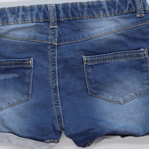 Nutmeg Girls Blue  Denim Hot Pants Shorts Size 4-5 Years
